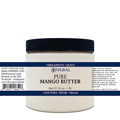 Zatural Mango Butter Pure Food And Cosmetic Grade Natural (16 Ounce) #TOP2