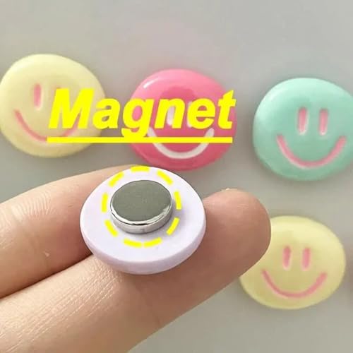 5 imanes decorativos de cara sonriente para refrigerador miniatura 2