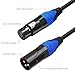 1 Male to 2 Female XLR Y Splitter Micrphone Cable, 3pin XLR Female to Dual XLR Male Y-Splitter Balanced Mic Audio Cables for Stereo Mic to L & R Audio Track (1.6FT / 2 Pack