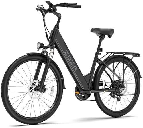 Electric Bike for Adults 26'', 1000W Peak Motor, 32KM/H & 96 KM Max Range E Bikes for Adults, 48V Removable Battery, Step-Thru Ebike, 7-Speed, Front Suspension, Adult Electric Bicycle for City Commute