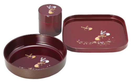 Amazon｜市田ひろみ 幸うさぎ クツワ盆・茶の間セット 2203090｜卓上