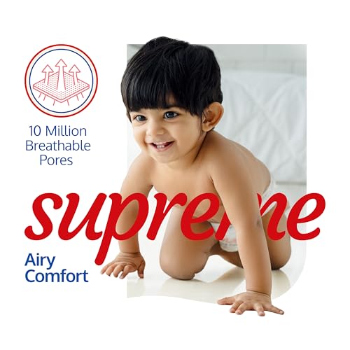 Image of LuvLap Supreme Diaper Pants Large (LG) 9 to 14Kg, 62Pcs, 360 skin care with 10 million breathable pores, Aloe Vera for superior Rash prevention, upto 12hr protection, 5 layer super light core