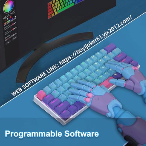 Teclado Mecánico BOYI 61 Mini RGB Conectividad USB-C miniatura 6
