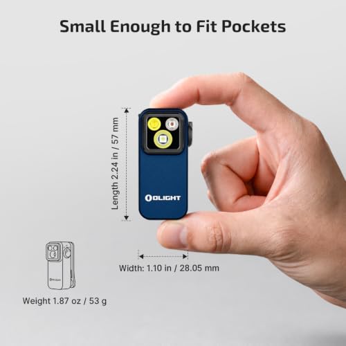 Image of OLIGHT Oclip Pro EDC Flashlight Clip-on Light, Rechargeable 500 Lumens with Three Lighting Solutions Type-C Charging, Magnetic Flash Lights for Signaling, Cycling, Outdoor or Indoor Use(Midnight Blue)