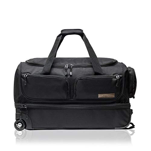 Skross Durable Rolling Double Wheeled Carry On Duffle Bag for Travel and Sports