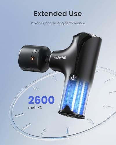 Image of RENPHO Mini Thermacool Massage Gun with Heat and Cold, Professional Pocket-Sized Percussion Massager, Portable Deep Tissue Massager, Quiet Operation with Travel Carry Bag, Gifts for Men Women