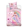 Carbotex Bettwäsche Barbie 135×200+80×80 Bettbezug 100% Baumwolle