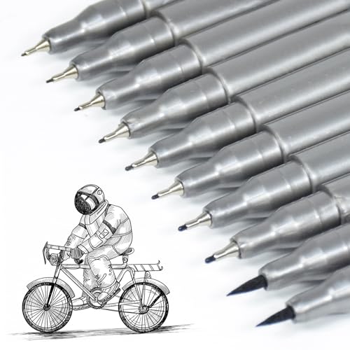 SAYEEC Micro Fineliner Pens 10 Pack Fineliner Ink Set Black Fine Line Waterproof Archival Ink Markers Multiliner Drawing Pens Artist Illustration Markers for Art Watercolor Sketch Outline Anime Manga