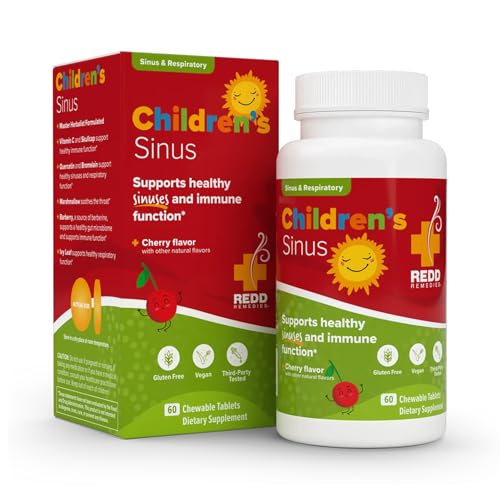 Redd Remedies, Children's Sinus Support, Immune and Respiratory Health Formula, Cherry Flavor, 60 Chewable Tablets