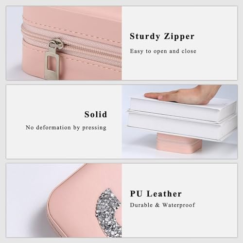 Parima-Gifts-for-Her-Birthday-Gifts-for-Her-Gifts-for-Wife-Gifts-for-Girlfriend-Valentines-Day-Gifts-for-Her-Personalized-Initial-Jewelry-Box-Travel-Jewelry-Case-Letter-H-Pink