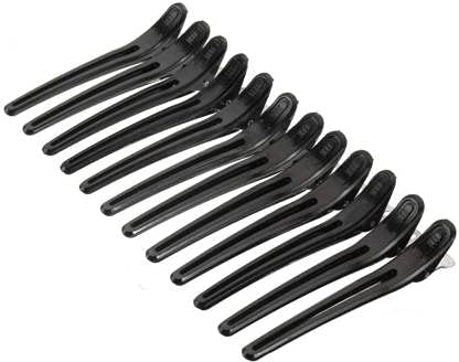 Osking 12pcs/set Black Salon Hairdressing Clip Flat Metal Hair Styling Section Clip Accessories Hair Cutting Clips Tool Hair Clip (Black) Hair Clip