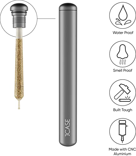 Premium Joint hoes geurdicht van aluminium 11 cm waterdicht metalen sigaretten huls joint tube case box - Afbeelding 4