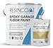 Resincoat Epoxy Garage Floor Paint – 2-Part Resin Coating for Concrete Floors – 4x Thicker & Longer Lasting Than Standard Paint – High Gloss Finish – Easy to Mix & Apply – Made in the UK (Light Grey)