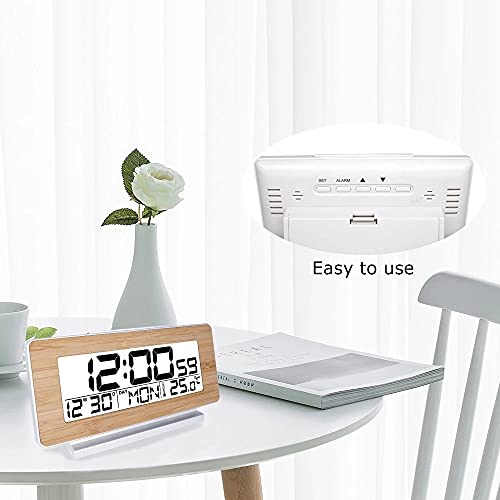 Reloj de mesa de escritorio LED con alarma de repetición para dormitorio 3