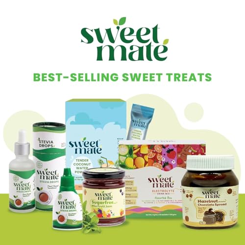 Image of Sweetmate Pure Stevia Drops (10ml, 200 Drops) - Zero Calorie, Diabetic Friendly, Sugar Free - Plant Based Natural Stevia Sweetener Liquid - Sugar Substitute (Pack of 2)