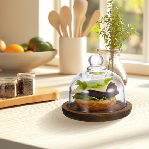 Assiettes à Gâteau en Bois d'Acacia Zerodeko pour Moments Sucrés en Famille - 7