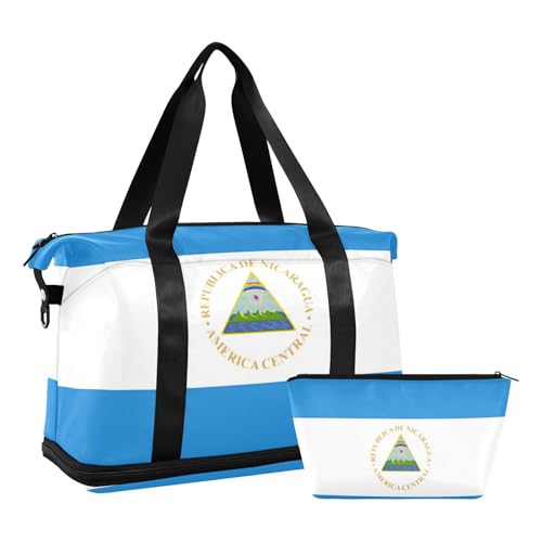 Bolsas de lona de Nicaragua con bolsillo mojado y correa ajustable