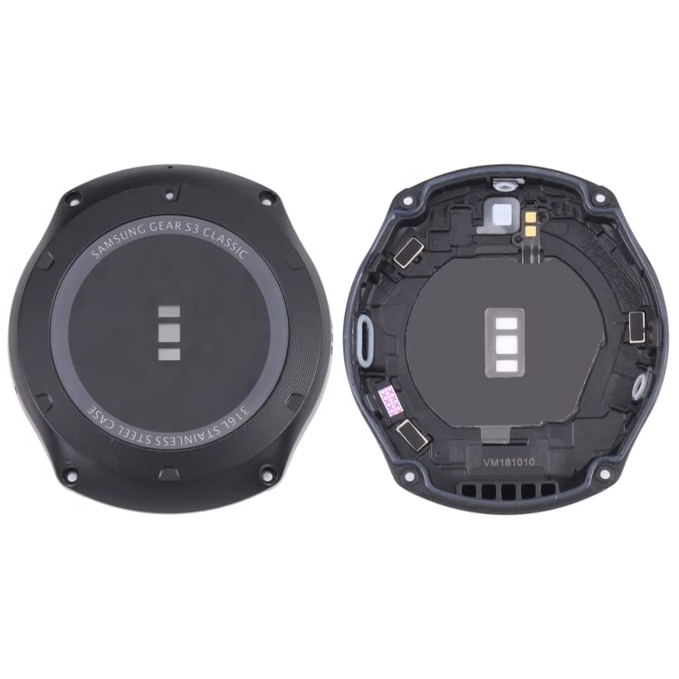 Couvercle de boîtier arrière pour Gear S3 Classic SM-R770 avec objectif verre noir