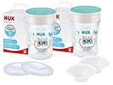 Trinklernbecher 52 NUK Magic Cup Set – 2x Trinkbecher 230ml Mint + 2 Ersatzdeckel & 2 Trinktüllen – BPA-frei, auslaufsicher, Baby Lernbecher ab 8 Monate