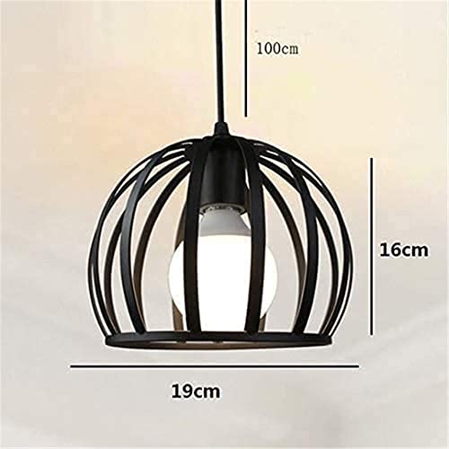 Accesorios de iluminación de suspensión rústica en metal negro mate 5