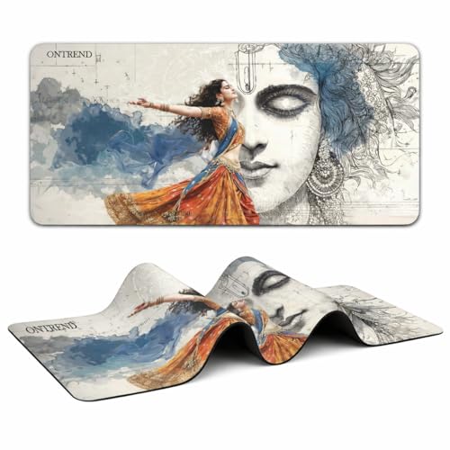 Image of ON TREND Extended Gaming Mouse Pad, Large Desk Mat with Non-Slip Rubber Base, Smooth Control Surface, 23 x 11 Inch (Radha)