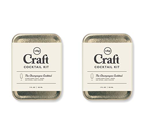 W&P Craft Cocktail Kit, Champagne Cocktail, Portable Kit for Drinks on the Go, Carry On Cocktail Kit, Pack of 2