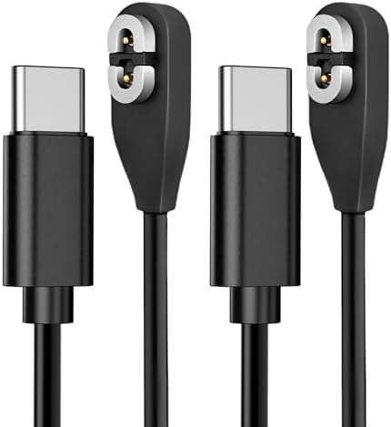 Shokz Headphone Charger USB C Cable to Magnetic Charging Cord 2-Pack 3.3ft