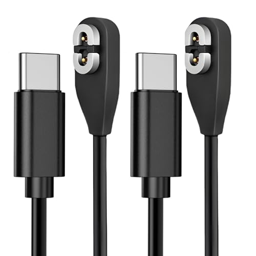 Shokz Charger USB C Cable [2-Pack, 3.3ft] USB Type C to Shokz Magnetic Charging Cord Compatible with Aftershokz Aeropex, Shokz OpenRun Pro/Air/Mini, OpenComm 2