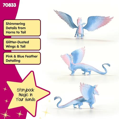 Image of Schleich Bayala - Crystal Dragon Toy Figurine - Kids Ages 5+ | 70833