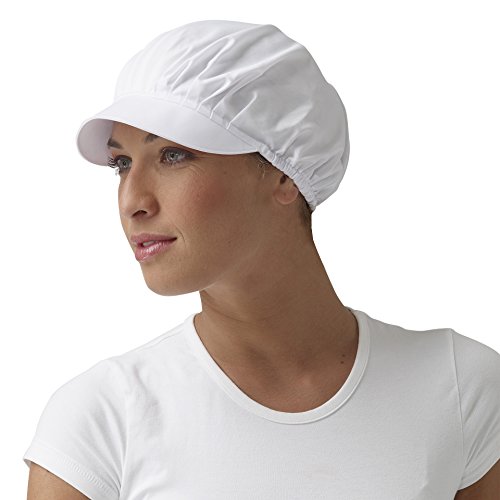 SIGGIu00a0u0096u00a0Gorro u00abTedu00bb con visera, 65% de popelín poliéster, 35% de algodón, color blanco. Peso: 130 gr.  
