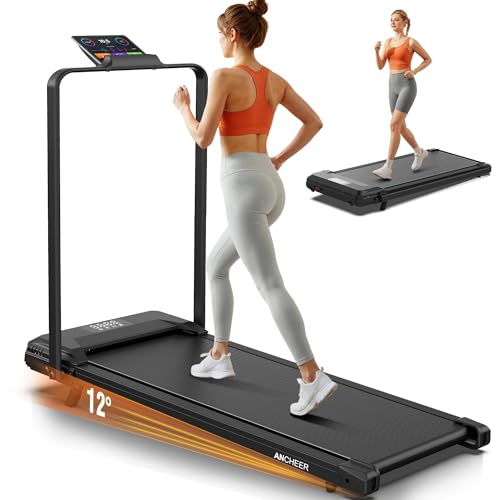 Image of ANCHEER Walking Pad Treadmill with Incline - Under Desk Treadmill, 3.5HP Portable Foldable Treadmills for Home Small Spaces, Office, Compact Running Machine with LED Display