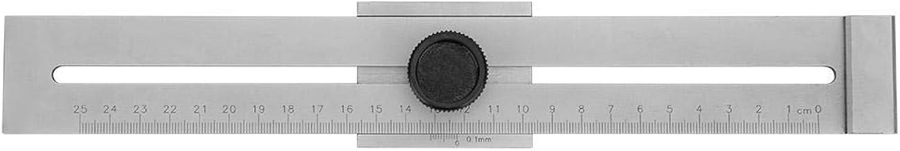 Régua de marcação, faixa de medição de 0-250 mm, alta precisão, aço carbono, régua de marcação, medidor de medição para carpinteiro profissional