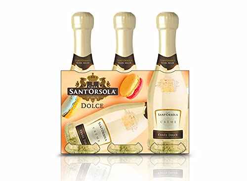 SANT'ORSOLA Cuvèe Dolce La Creme Vin Petit Petillant Doux Italien Set de 3 Bouteilles x 20 cl