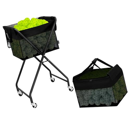 Carrito de tenis con ruedas y bolsa Oxford de gran capacidad para entrenamientos dinámicos