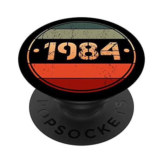 Popsockets vintage 1984 edición limitada 1984 cumpleaños 1984 PopSockets PopGrip Intercambiable