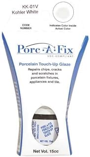 Porc-a-fix Touch Up Repair Glaze Paint to Match Kohler, White VOC Compliant (KK-1V)
