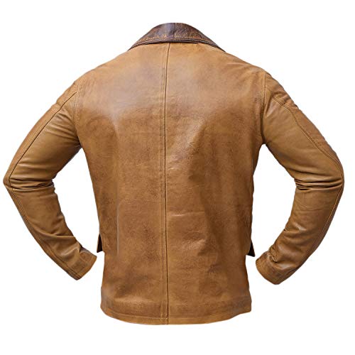 Men's Red Redemption II Dead Arthur Morgan Tan Brown Genuine Leather Coat Jacket4