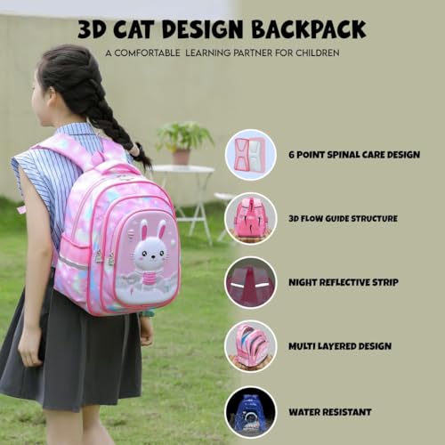 Image of Elios 3D Design Kids School Bag for Kids Age 3 to 6, Preschool Nursery and Grade 1 to 3 | Bags for Boys | Backpack for Girls | Picnic, Travel |Birthday, Diwali, Gifts for Kids
