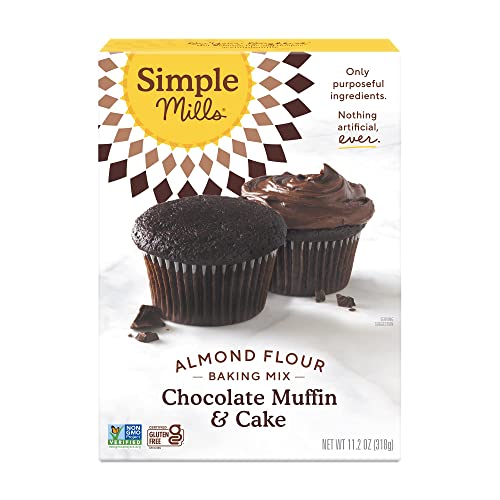 Simple Mills Almond Flour Baking Mix, Chocolate Muffin & Cake Mix - Gluten Free, Plant Based, Paleo...