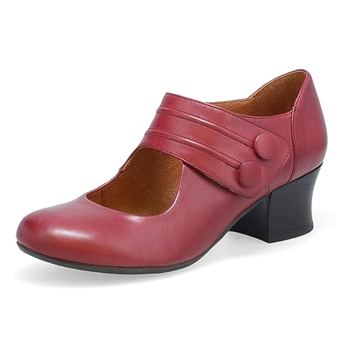 Miz Mooz Fayth Women's Retro Inspired Heels Bordeaux
