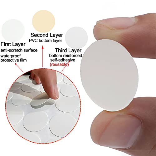 108 Stücke PVC Schraubenabdeckung, Rund, Weiss, Selbstklebend,Schraubenloch Aufkleber,Schrauben Abdeckkappen ,Schraubenkappen ,für Möbel ,Ø 21mm