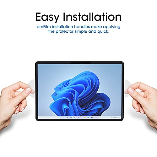 Amfilm (2 Pack Tempered Glass Screen Protector Compatible With Microsoft Surface Pro 9 (2022)/8 (2021) And Surface Pro X, Anti Scratch, Bubble Free #TOP3