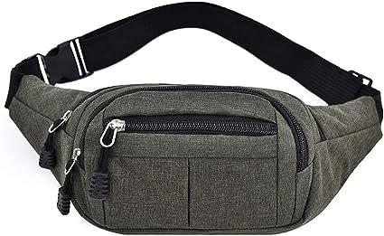 FATASH Waterproof Bumbag with 4 Zip Pockets Adjustable Strap Waist Fanny Pack | Phone, Wallet, Passport Holder | Lightweight Sling for Hiking, Running, Gym | Crossbody Bag for Men & Women