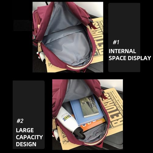 Backpack for Men and Women,Functional and Stylish Appearance Backpacks,15.6 inch Travel Laptop Bookbag (Red)4