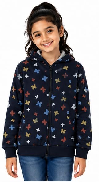 T2F Girls Cotton Hooded Regular Fit Sweatshirt (GLS-SS-41_Multicolor_15-16 Years) 2