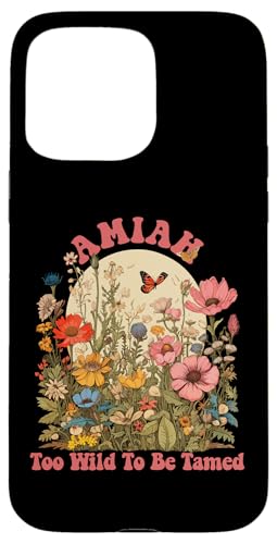 AMIAH Name Cute Retro Girls Wildflower AMIAH Name X}zP[X iPhone 15 Pro Max p