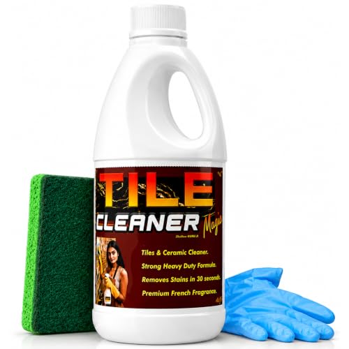 Image of Chemwit Tile Cleaner Liquid Strong- Heavy Duty - Australian Technology for Bathroom & Kitchen Floor & Wall Tiles - Stain Remover from Tiles - Grouts - Ceramics - Cement Remover