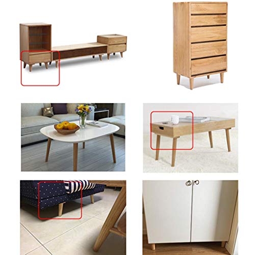 Patas de madera de cono oblicuo en madera maciza pulida de alta densidad 6