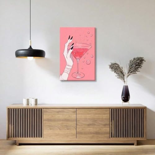Affiche cocktail vin rouge 70x100cm pour habiller un grand mur vide