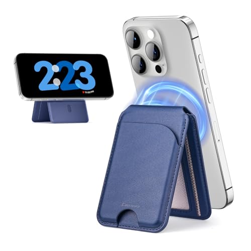 Porte-cartes magnétique pour MagSafe Minisopuru bleu étui mince pour téléphone
